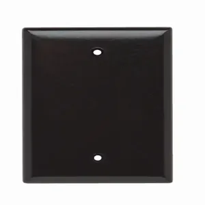 PASS AND SEYMOUR SPJ13 Blank Wall Plate, Box Mounted, 1 Gang, Brown | CH4BKB