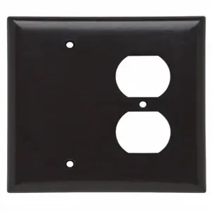 PASS AND SEYMOUR SPJ138 Combination Opening Wall Plate, 1 Blank And 1 Duplex Receptacle, 2 Gang | CH4BNY