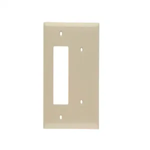 PASS AND SEYMOUR SPJ1426-I Combination Opening Wall Plate, 1 Blank And 1 Decorator, 2 Gang | CH4BNJ