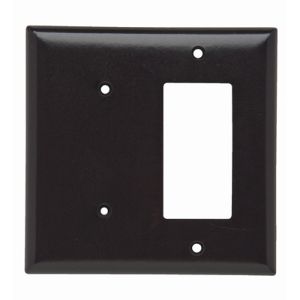 PASS AND SEYMOUR SPJ1426 Combination Opening Wall Plate, 1 Blank And 1 Decorator, 2 Gang | CH4BNF