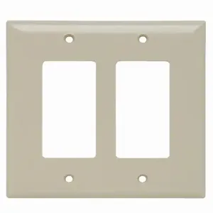 PASS AND SEYMOUR SPJ262-I Decorator Opening Wall Plate, 2 Gang, Ivory | CH4CPC