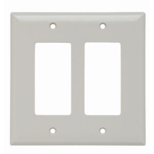 PASS AND SEYMOUR SPJ262-LA Decorator Opening Wall Plate, 2 Gang, Light Almond | CH4CPG