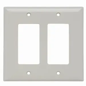 PASS AND SEYMOUR SPJ262-LA Decorator Opening Wall Plate, 2 Gang, Light Almond | CH4CPG