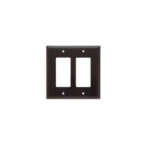 PASS AND SEYMOUR SPJ262 Decorator Opening Wall Plate, 2 Gang, Brown | CH4CNW
