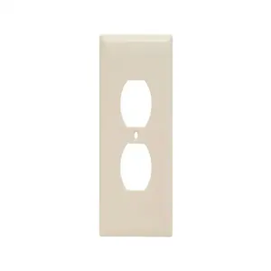 PASS AND SEYMOUR SPJ8-LA Wall Plate, Duplex Receptacle Opening, 1 Gang, Light Almond | CH4CVP