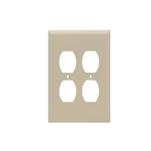 PASS AND SEYMOUR SPJ82-I Wall Plate, Duplex Receptacle Opening, 2 Gang, Ivory | CH4CXC