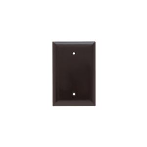 PASS AND SEYMOUR SPO13 Blank Wall Plate, Box Mounted, 1 Gang, Brown | CH4BKC