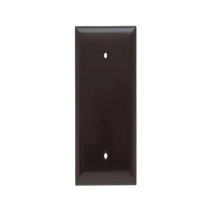 PASS AND SEYMOUR SPO13 Blank Wall Plate, Box Mounted, 1 Gang, Brown | CH4BKC