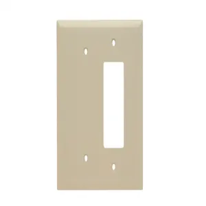 PASS AND SEYMOUR SPO1326-I Combination Opening Wall Plate, 1 Blank And 1 Decorator, 2 Gang | CH4BNK