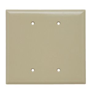 PASS AND SEYMOUR SPO23-I Blank Wall Plate, Box Mounted, 2 Gang, Ivory | CH4BKQ