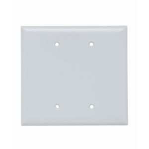 PASS AND SEYMOUR SPO23-W Blank Wall Plate, Box Mounted, 2 Gang, White | CH4BKR