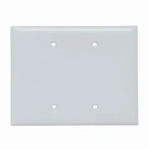 PASS AND SEYMOUR SPO23-W Blank Wall Plate, Box Mounted, 2 Gang, White | CH4BKR