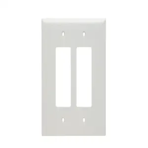 PASS AND SEYMOUR SPO262-W Decorator Opening Wall Plate, 2 Gang, White | CH4CPM