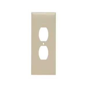 PASS AND SEYMOUR SPO8-I Wall Plate, Duplex Receptacle Opening, 1 Gang, Ivory | CH4CVH