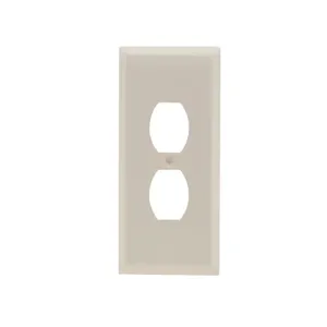 PASS AND SEYMOUR SPO8-LA Wall Plate, Duplex Receptacle Opening, 1 Gang, Light Almond | CH4CVN