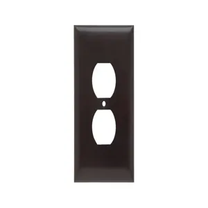 PASS AND SEYMOUR SPO8 Wall Plate, Duplex Receptacle Opening, 1 Gang, Brown | CH4CUY