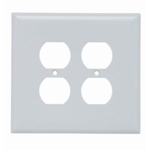 PASS AND SEYMOUR SPO82-W Wandplatte, Duplex-Steckdosenöffnung, 2-fach, weiß | CH4CXP