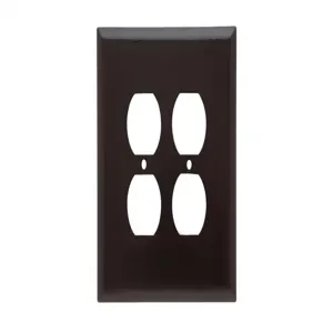 PASS AND SEYMOUR SPO82 Wall Plate, Duplex Receptacle Opening, 2 Gang, Brown | CH4CWR