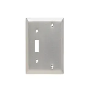 PASS AND SEYMOUR SS113 Combination Opening Wall Plate, 1 Toggle Switch And 1 Blank, 2 Gang | CH4BRL