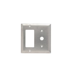 PASS AND SEYMOUR SS1226 Combination Opening Wall Plate, 1 Telephone And 1 Decorator, 2 Gang | CH4BRA