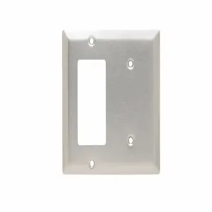 PASS AND SEYMOUR SS1426 Combination Opening Wall Plate, 1 Blank And 1 Decorator, 2 Gang | CH4BND