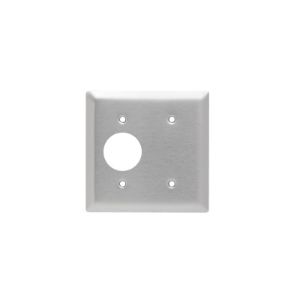 PASS AND SEYMOUR SS147 Combination Opening Wall Plate, 1 Blank And 1 Receptacle, 2 Gang | CH4BPP