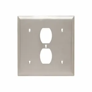 PASS AND SEYMOUR SS14814 Combination Opening Wall Plate, 1 Duplex Receptacle, 3 Gang | CH4BPR