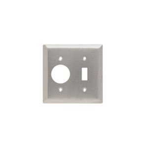 PASS AND SEYMOUR SS17 Combination Opening Wall Plate, 1 Toggle Switch And 1 Receptacle | CH4BVJ