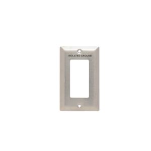 PASS AND SEYMOUR SS26-IG Wall Plate, Isolated Ground, 1 Gang, Stainless Steel | CH4GLC
