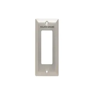 PASS AND SEYMOUR SS26-IG Wall Plate, Isolated Ground, 1 Gang, Stainless Steel | CH4GLC