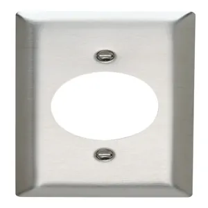 PASS AND SEYMOUR SS721 Wall Plate Receptacle Opening, 1 Gang, Stainless Steel | CH4HPW