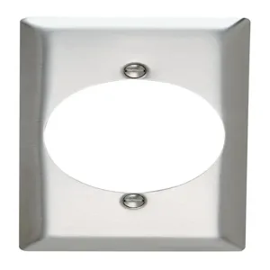 PASS AND SEYMOUR SS724 Wall Plate Receptacle Opening, 1 Gang, Stainless Steel | CH4HPU