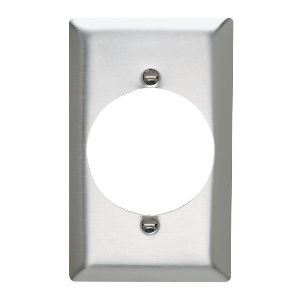 PASS AND SEYMOUR SS723 Wall Plate Receptacle Opening, 1 Gang, Stainless Steel | CH4HPV