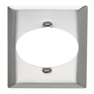 PASS AND SEYMOUR SS723 Wall Plate Receptacle Opening, 1 Gang, Stainless Steel | CH4HPV