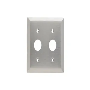 PASS AND SEYMOUR SS727 Locking Switch Plate, 2 Gang, Stainless Steel | CH4EMV