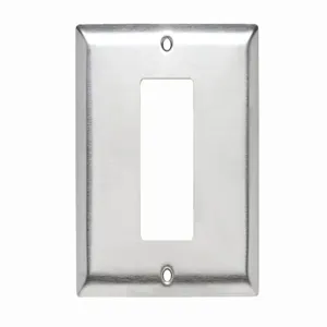 PASS AND SEYMOUR SS746 Wall Plate, 2 Gang, Stainless Steel | CH4MUB