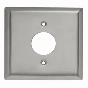 PASS AND SEYMOUR SS747 Single Receptacle Wall Plate, Stainless Steel | CH4MUD