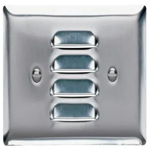 PASS AND SEYMOUR SS760 Louver Wall Plate, 1 Gang Horizontal, Stainless Steel | CH4ENM