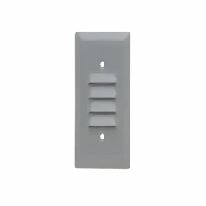 PASS AND SEYMOUR SS771-GRY Louver Wall Plate, 1 Gang Vertical, Stainless Steel, Gray | CH4ENT