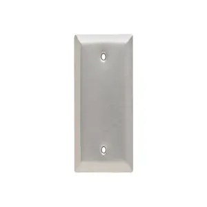 PASS AND SEYMOUR SSJ13 Blank Wall Plate, Box Mounted, 1 Gang, 302/304 Stainless Steel | CH4BFQ