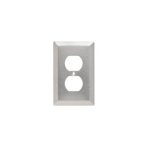 PASS AND SEYMOUR SSJ8 Wall Plate, Duplex Receptacle Opening, 1 Gang, 302/304 Stainless Steel | CH4CUN