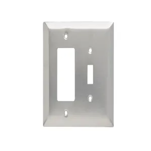 PASS AND SEYMOUR SSO126 Combination Opening Wall Plate, 1 Toggle Switch And 1 Decorator, 2 Gang | CH4BTH