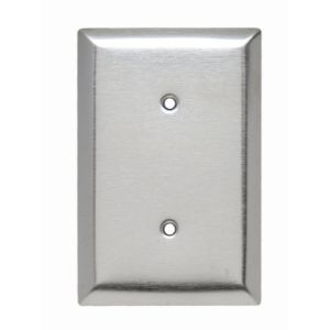 PASS AND SEYMOUR SSO14 Blank Wall Plate, Strap Mounted, 1 Gang, 302/304 Stainless Steel | CH4BHU