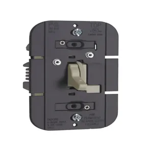 PASS AND SEYMOUR TD1103-PI Incandescent Toggle Dimmer, 120V, 1100W, Ivory | CH4MPV