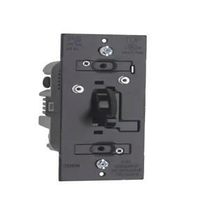 PASS AND SEYMOUR TD703-PBK Incandescent Toggle Dimmer, 120V, 700W, Black | CH4MPY