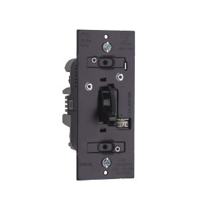 PASS AND SEYMOUR TDCL453P-BK Toggle Dimmer, 120 V, Single Pole, 3 Way, Black | CH4MQD