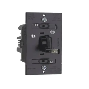 PASS AND SEYMOUR TDCL453P-BK Toggle Dimmer, 120V, Single Pole, 3 Way, Black | CH4MQD