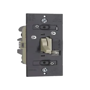 PASS AND SEYMOUR TDCL453P-I Toggle Dimmer, 120V, Single Pole, 3 Way, Ivory | CH4MQF