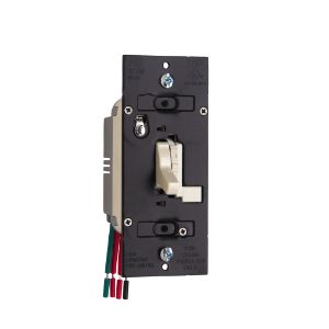 PASS AND SEYMOUR TDDH163-PLA Fan Speed Control, Toggle, Light Almond, 120V, | CH4MRW