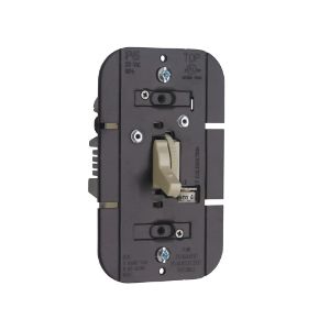 PASS AND SEYMOUR TDFB83-PI Fluorescent Toggle Dimmer, 120V, Ivory | CH4MQN
